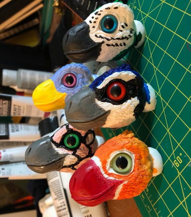 Anime Boston 2018 Raptor Heads Work in Progress