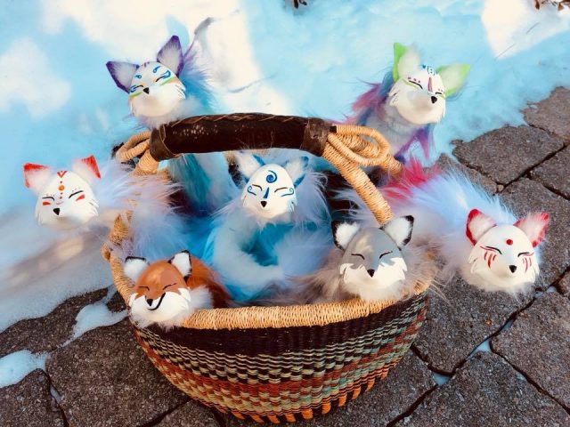 Anime Boston 2018 The Creaturesmith Pipe Fox Spirits Rainbow Basket
