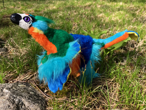 Micro Raptor Xing Custom Plush Art Doll