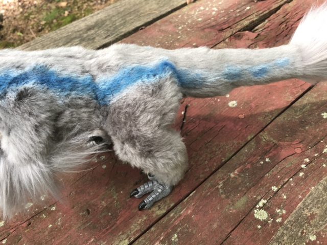 Posable Art Doll Raptor Stripes Blue