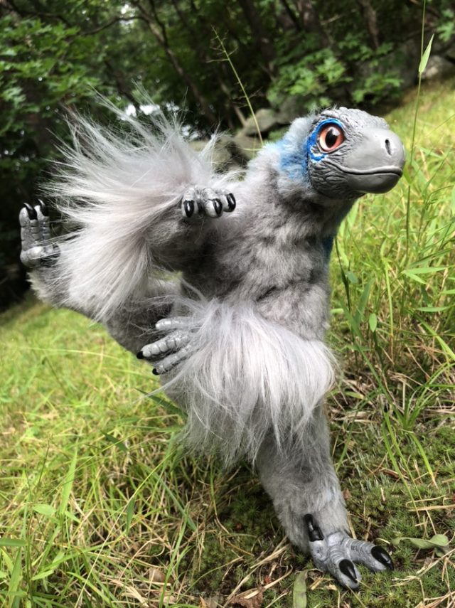 Poseable Art Doll Articulated Velociraptor Blue