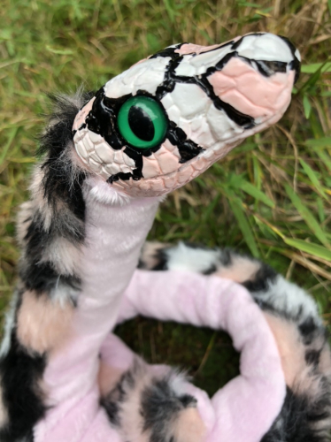 Pink Leopard Snake Art Doll