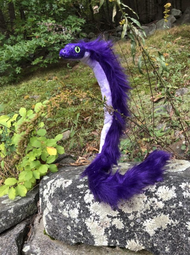 Purple Snake Fluffy Standing Up