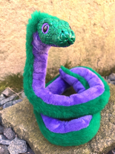 Commission Snake Poseable Art Doll Green